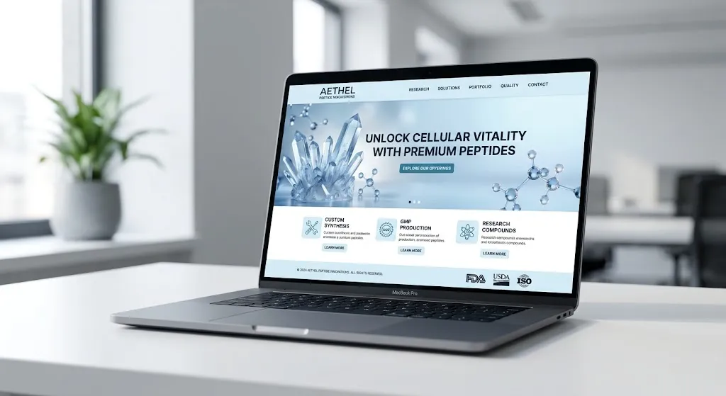 Professional WooCommerce Peptide Website Design Mockup